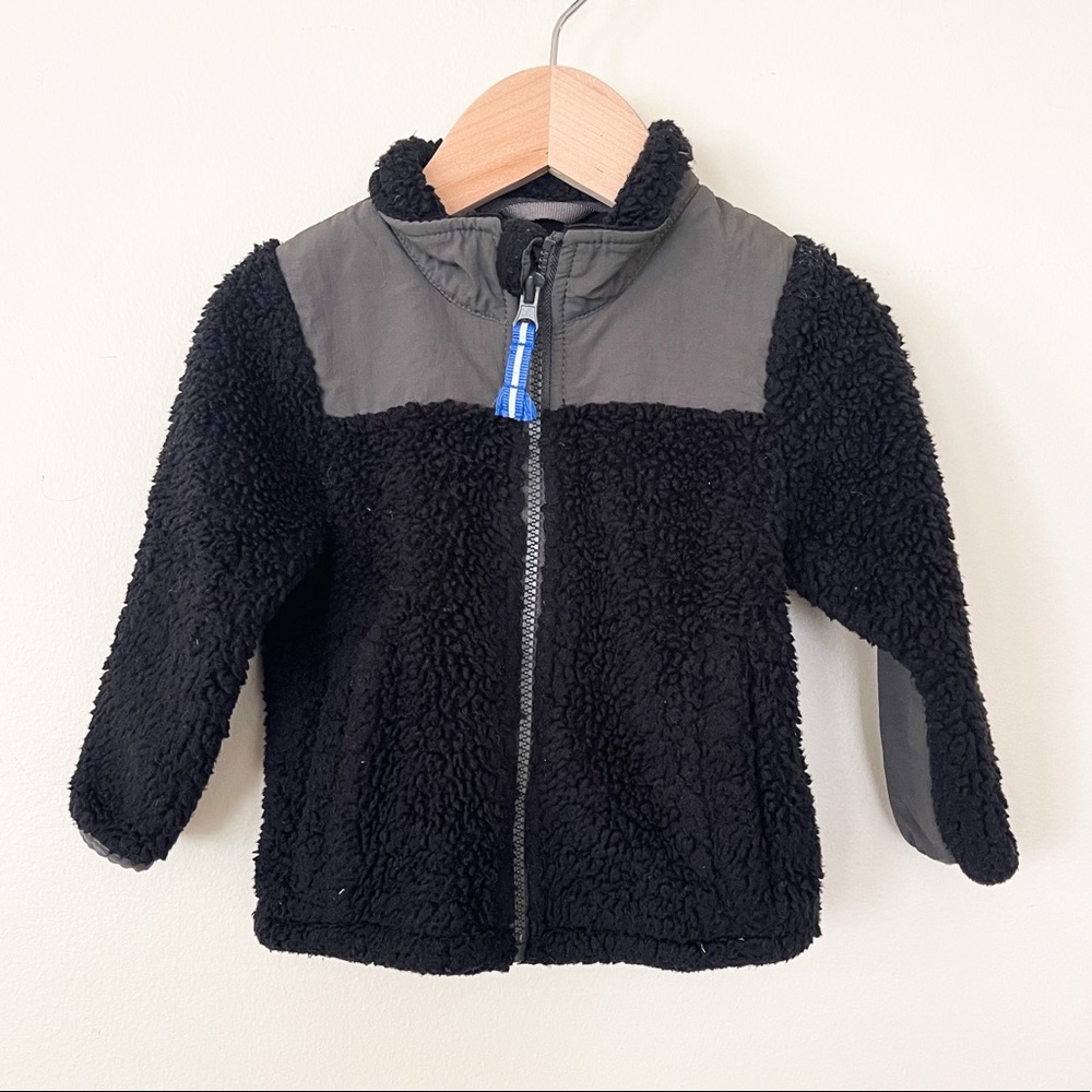 Cat & Jack | Baby Boy Toddler Jacket Zip up Black and Grey Hooded Size 18 Month